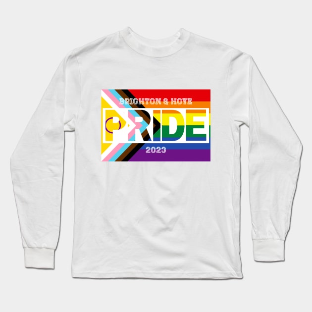 Brighton and Hove Pride 2023 Long Sleeve T-Shirt by Jay Major Designs